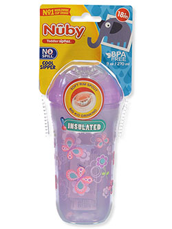 Insulated Sipper Cup by Nuby in blue, green, purple, teal and yellow