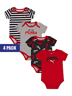 Puma Boys' 4-Pack Bodysuits Set