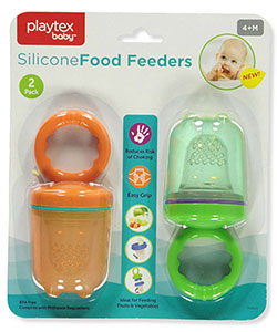 Baby 2-Pack Fruit & Vegetable Feeders by Playtex in Orange/green