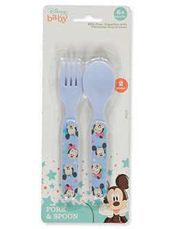 Fork & Spoon Set by Disney in Blue