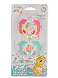 Princess 2-Pack Pacifiers with Cover by Disney in Mint, Infants