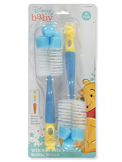 2-Pack Bottle Brushes by Disney Winnie The Pooh in blue, green/blue and pink/green