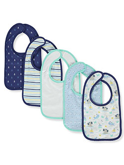 5-Pack Baby Bibs by Petite L'Amour in Blue/multi