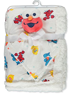 Baby Unisex Elmo Sherpa Blanket With Security Blanket by Sesame Street in White/multi