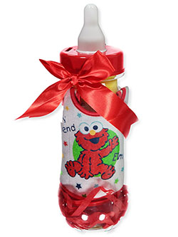 Baby 8-Piece Bottle Bank Gift Set by Sesame Street in red and yellow