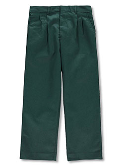 Big Boys' Pleated Pants with Elastic Waist by Rifle in black, green, khaki and navy