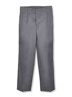 Big Boys Pleated Trousers Classic Grey Charcoal School Pants