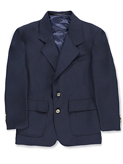 Boys' Single-Breasted School Blazer by Rifle in burgundy and navy, Sizes 2-6X