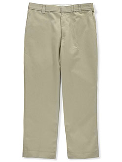 Boys Flat Front Pants by Rifle in khaki and navy