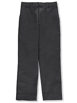 Big Boys' "Double Knee" Flat Front Pants by Rifle in gray and navy