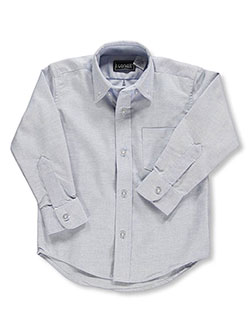 Kaynee Little Boys' L/S Button-Down Shirt by Rifle in blue and white