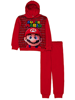 Super Mario Boys' 2-Piece Pullover Graphic Hoodie and Jogger Set