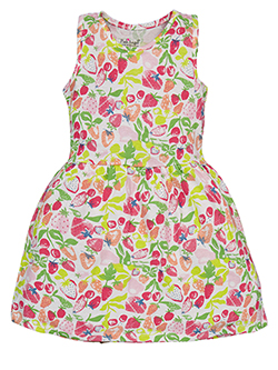 Girls' Fruit Print Sleeveless Dress