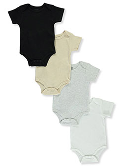Unisex 4-Pack Bodysuits by Sweet & Soft in Heather gray/multi
