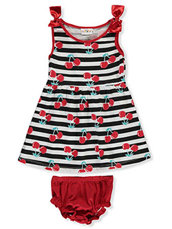 US Polo Assn Girls Fuchsia//Multicolor Stripe One Piece Swimsuit
