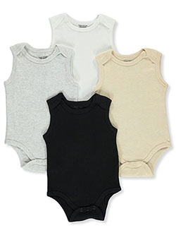 Baby Unisex 4-Pack Sleeveless Bodysuits by Sweet & Soft in Black/multi, Infants