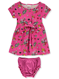 2-Piece Diamond Rose Dress Set Outfit by Sweet & Soft in Fuchsia/multi
