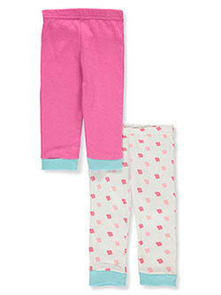 Baby Girls 2-Pack Pants by Sweet & Soft in light blue and white/multi