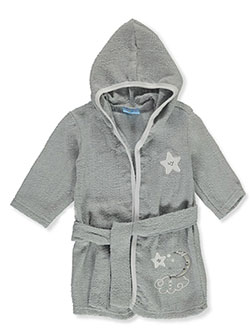 Baby Unisex Hooded Terry Bath Robe by Sweet & Soft in Gray