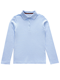 Smith's American Women's Picot Trim Long-Sleeve Polo Shirt
