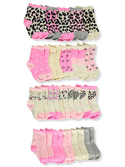 Baby Girls' 20-Pack Crew Socks by Little Me in Pink/multi, Infants