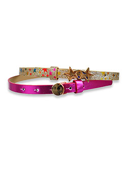 2-Pack Sparkles and Stars Skinny Belts in Gold/pink