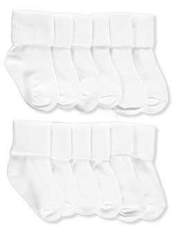 Baby Girls' 6-Pack Socks by TSG in White, Infants