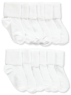 Baby Girls' 6-Pack Socks by TSG in White, Infants