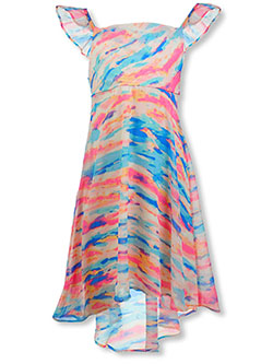 Girls' Colorwave Sun Dress by Speechless in Aqua/pink - Special Occasion Dresses