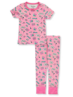 Girls' Music Love 2-Piece Pajamas by Hartstrings in mint and sachet pink