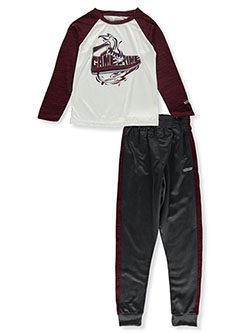 Boys' 2-Piece Gametime Joggers Set Outfit by Hind in White/gray, Boys Fashion