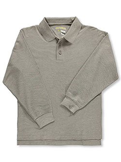 Men's L/S Pique Polo by Universal in black, blue, yellow and more