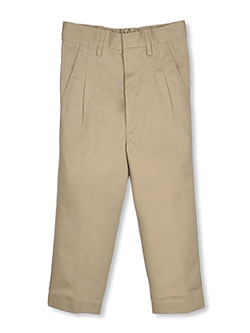 Little Boys' Pleated Pull-On Pants by Universal in khaki and navy