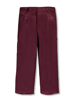 Big Boys' Husky Pleated Front Pants by Universal in Burgundy