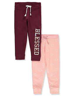 Girls' 2-Pack Joggers by One Step Up in Assorted