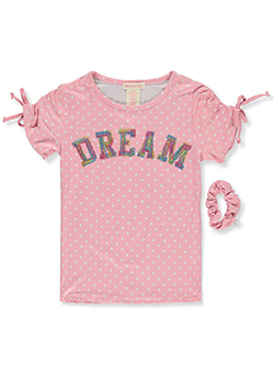 Unicorn T-Shirt With Bonus Scrunchie by Colette Lilly in Pink