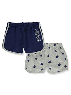 2-Pack Varsity Shorts by Sweet Butterfly in gray/navy and light peach - $6.99