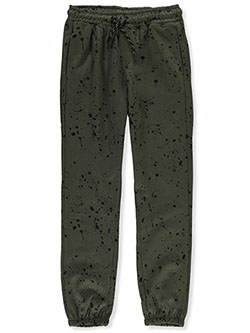 Boys' Paint Drip Joggers by Hawk in Olive