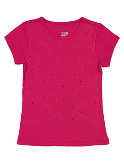 Star Ride Girls' Short Sleeve Stud Embellished T-Shirt