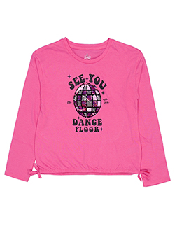 Star Ride Girls' Flip Sequin Butterfly Top
