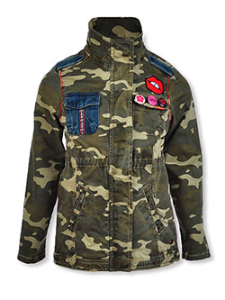 Girls' Camo Pin Jacket by Vingino in Army camo