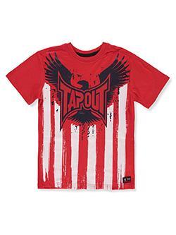 Boys' Street Stripes T-Shirt by Tapout in Red