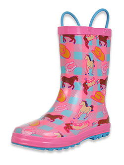 Girls' Cowgirl Rain Boots by Josmo in Pink