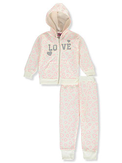 C/&C California Kids Girls Be Awesome 2-Piece Sweatsuit Outfit