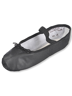 Girls Ballet Slippers by Theatricals in black, pink and white