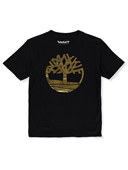Boys' T-Shirt by Timberland in black and wheat - $11.99