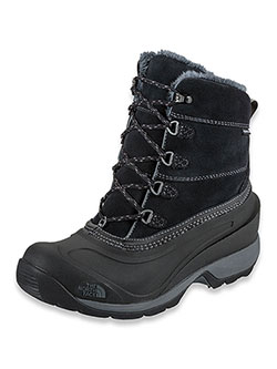 Women's Chilkat III Pull-On Boots by The North Face in black/zinc gray and cub brown/mediterranea green