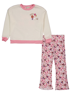 Derek Heart Girls' Halloween Print Sweatshirt and Flare Pants Set
