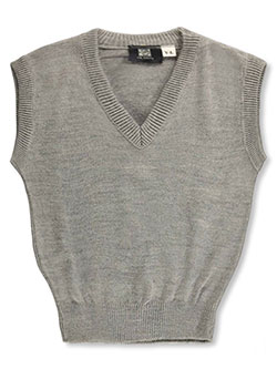 Unisex Sweater Vest by T.Q. Knits in black, gray and red