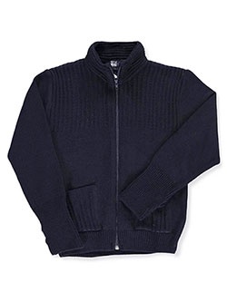 Girls' Cardigan by T.Q. Knits in Navy
